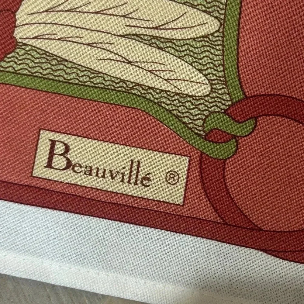 Beauville French Art Nouveau Design Year 2000 100% Cotton Tea Towel New